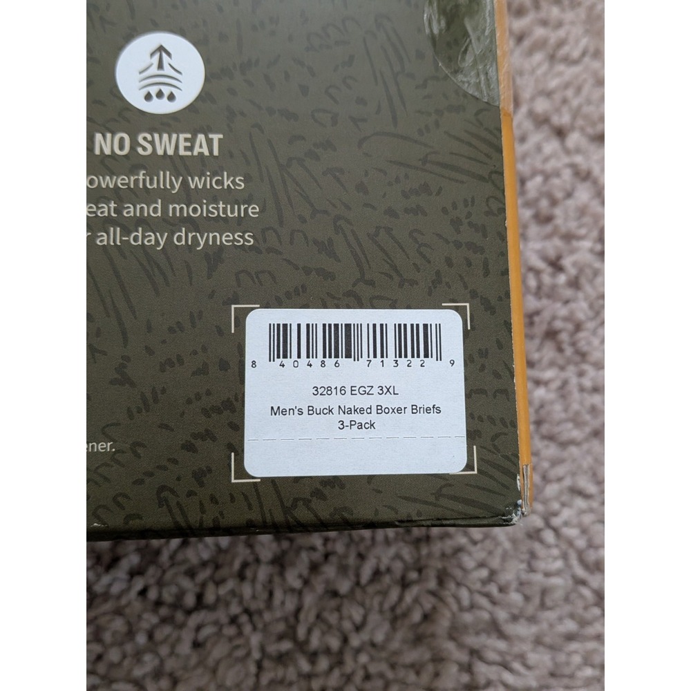 Duluth Trading Co Buck Naked Boxer Briefs 3-Pack Mens 3XL Limited Edition NIB - Picture 3 of 3